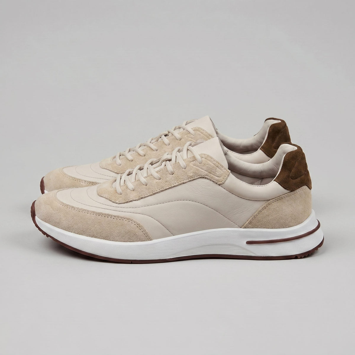 Stellan | Men's Suede Panel Lace-Up Sneakers