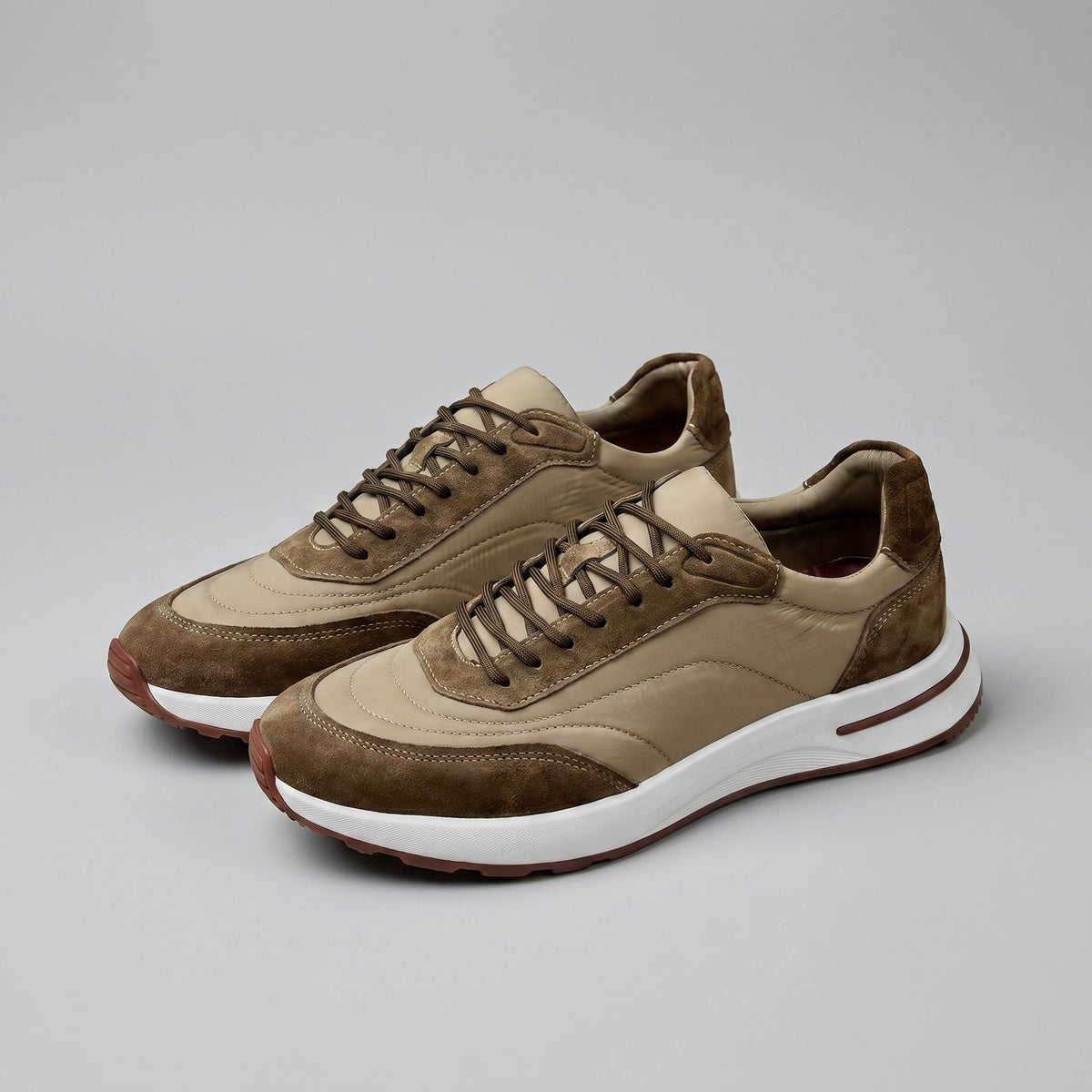 Stellan | Men's Suede Panel Lace-Up Sneakers