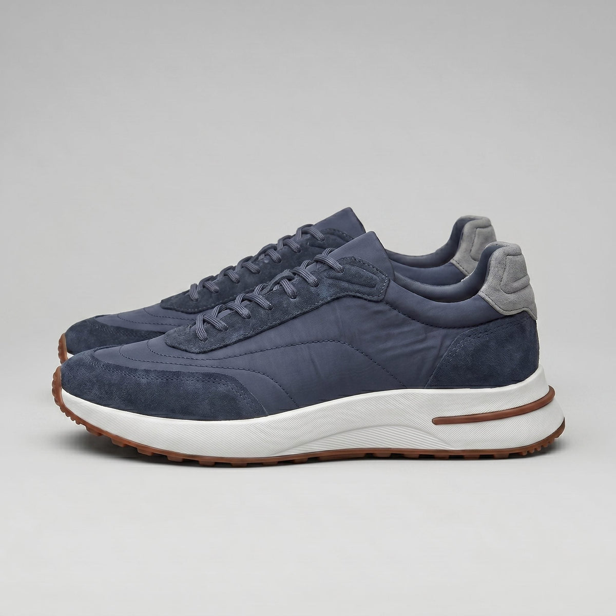 Stellan | Men's Suede Panel Lace-Up Sneakers