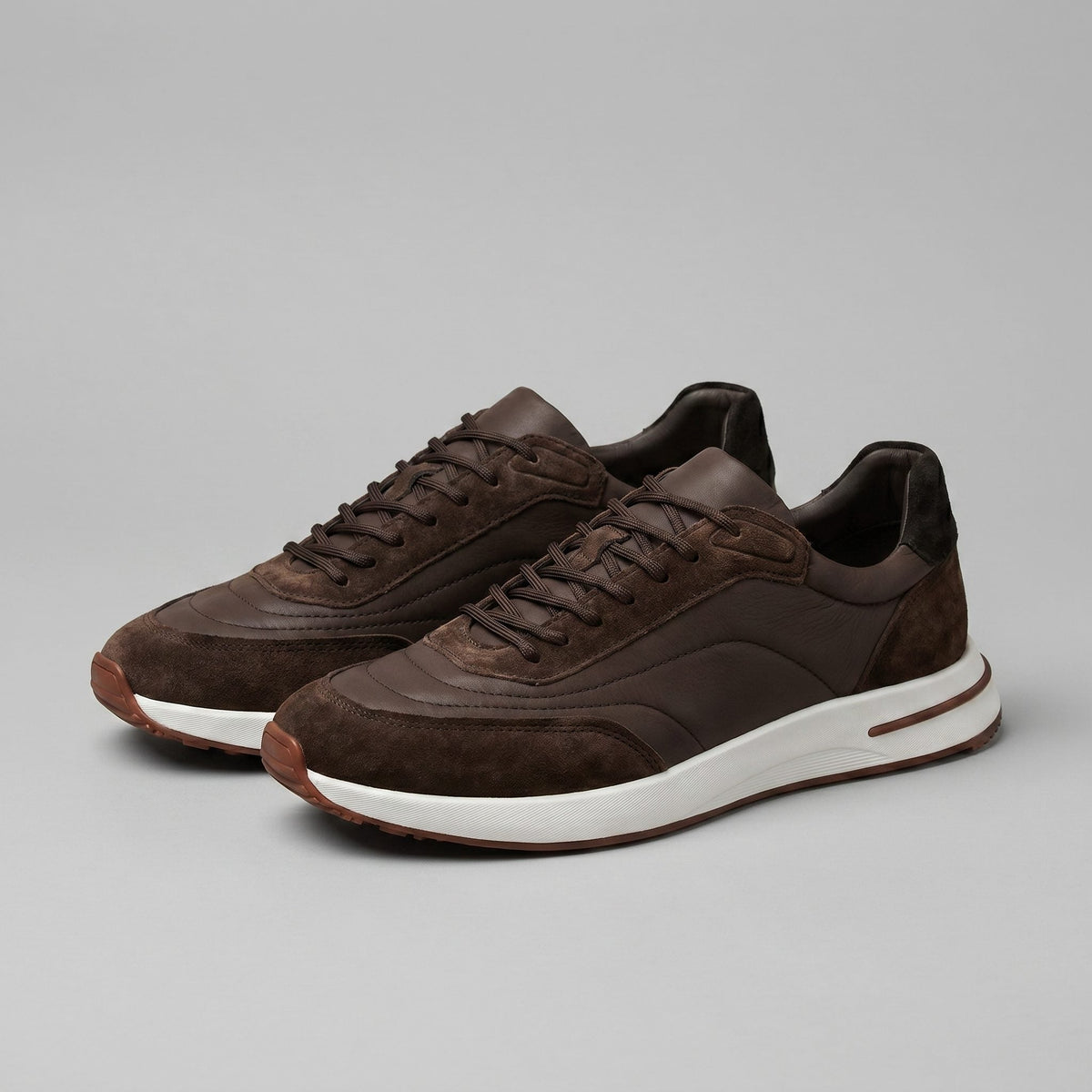 Stellan | Men's Suede Panel Lace-Up Sneakers