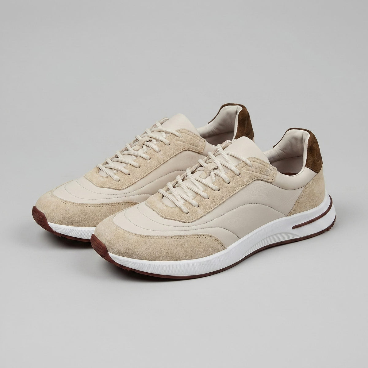 Stellan | Men's Suede Panel Lace-Up Sneakers
