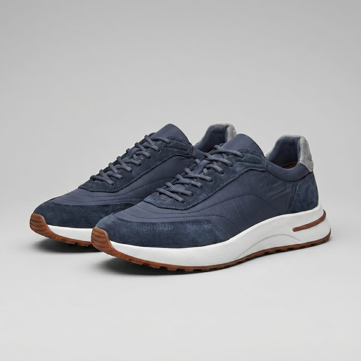 Stellan | Men's Suede Panel Lace-Up Sneakers