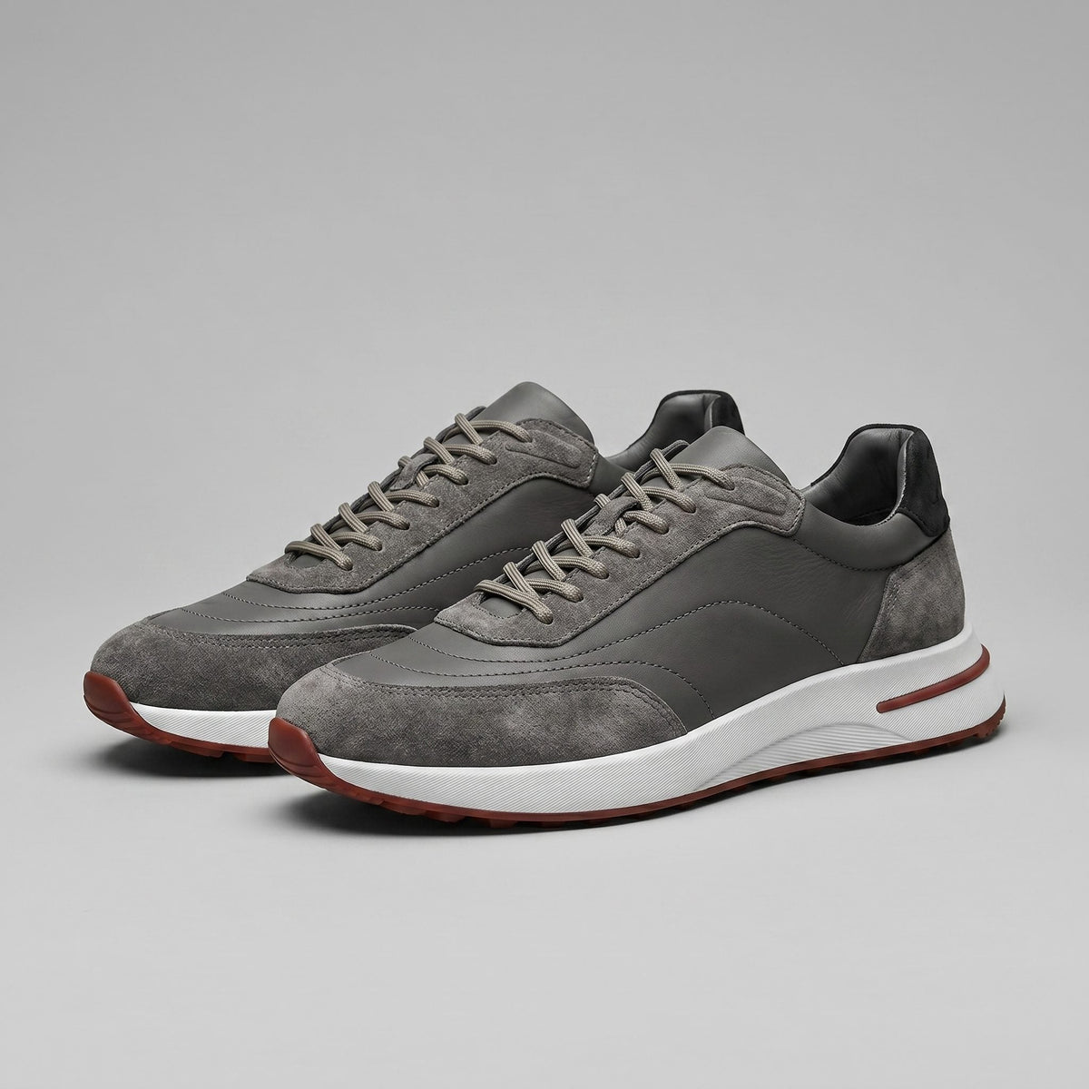 Stellan | Men's Suede Panel Lace-Up Sneakers
