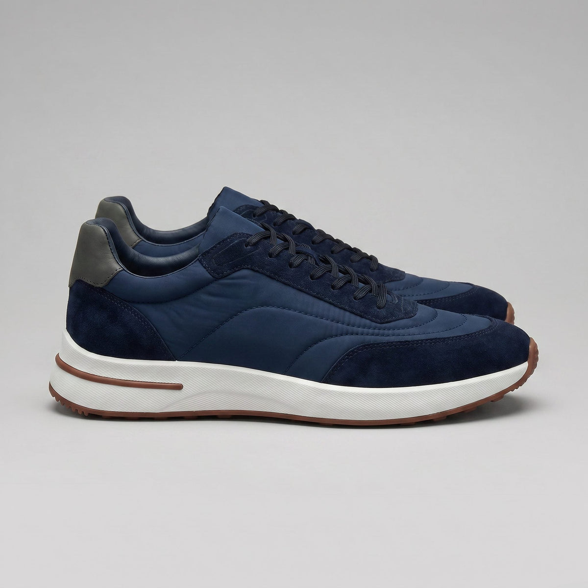 Stellan | Men's Suede Panel Lace-Up Sneakers