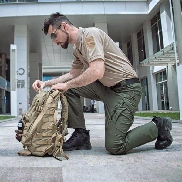 Straight Leg Cargo Pants for Men