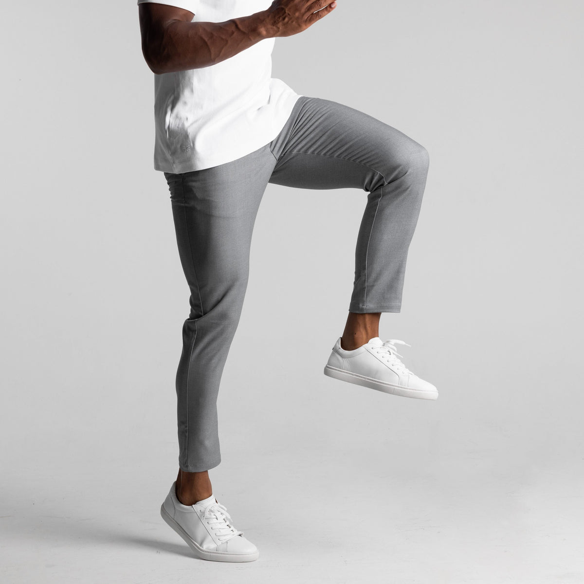 Straight Leg Chino Trousers for Men
