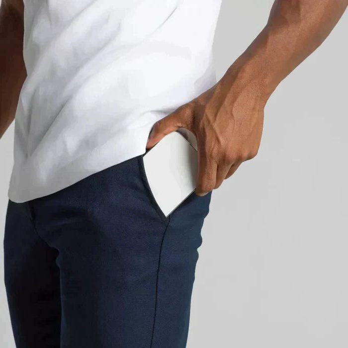 Straight Leg Chino Trousers for Men