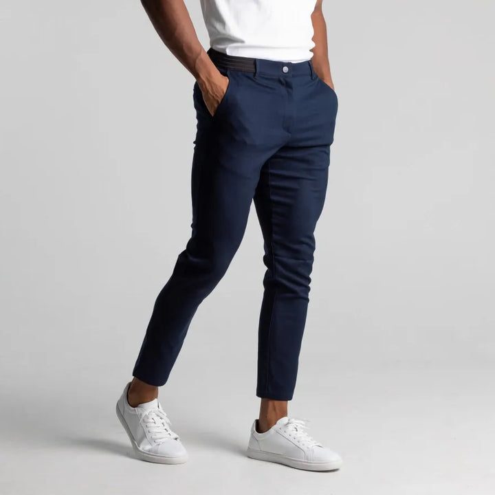 Straight Leg Chino Trousers for Men