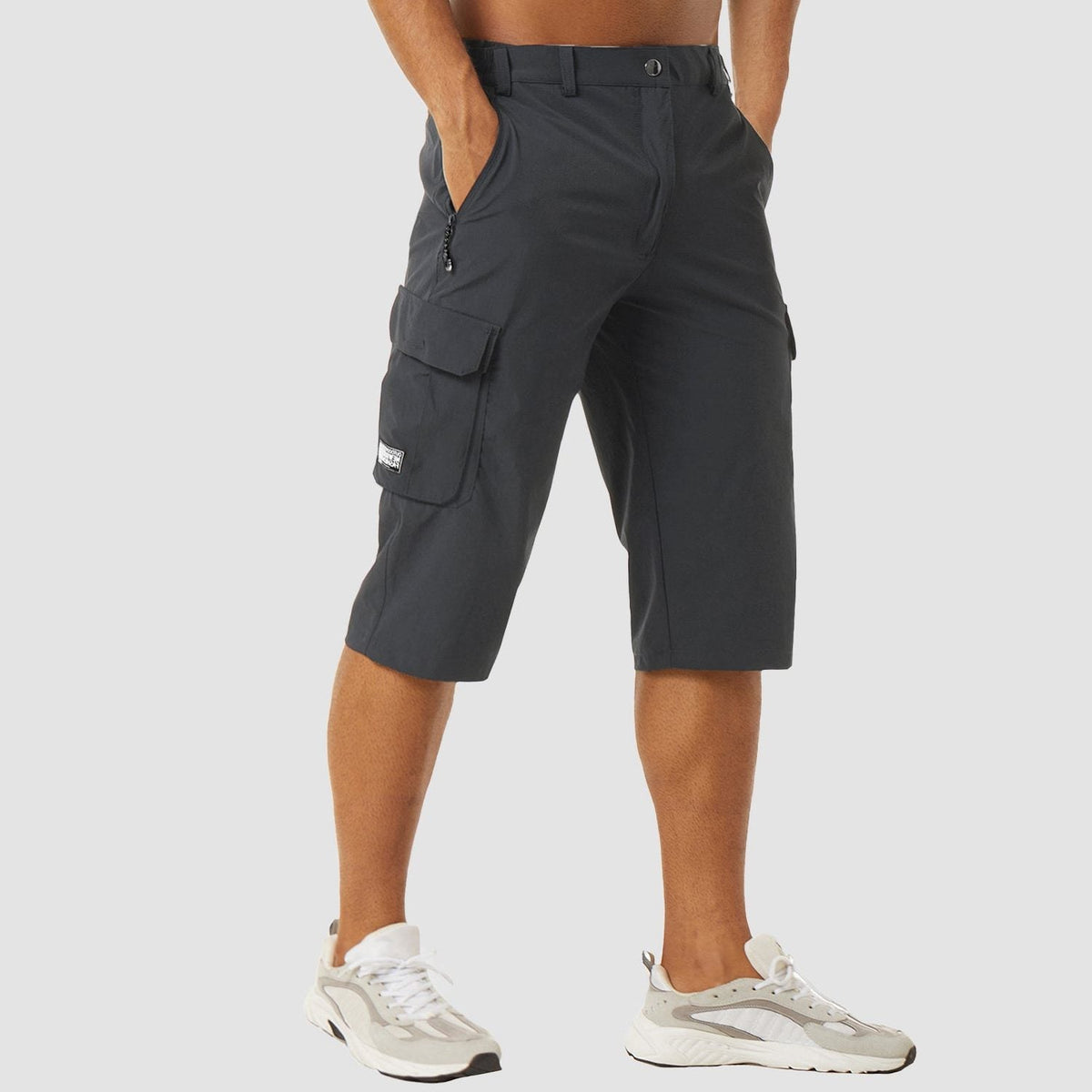 Stretch Fit Cargo Shorts with Welt Pockets for Men