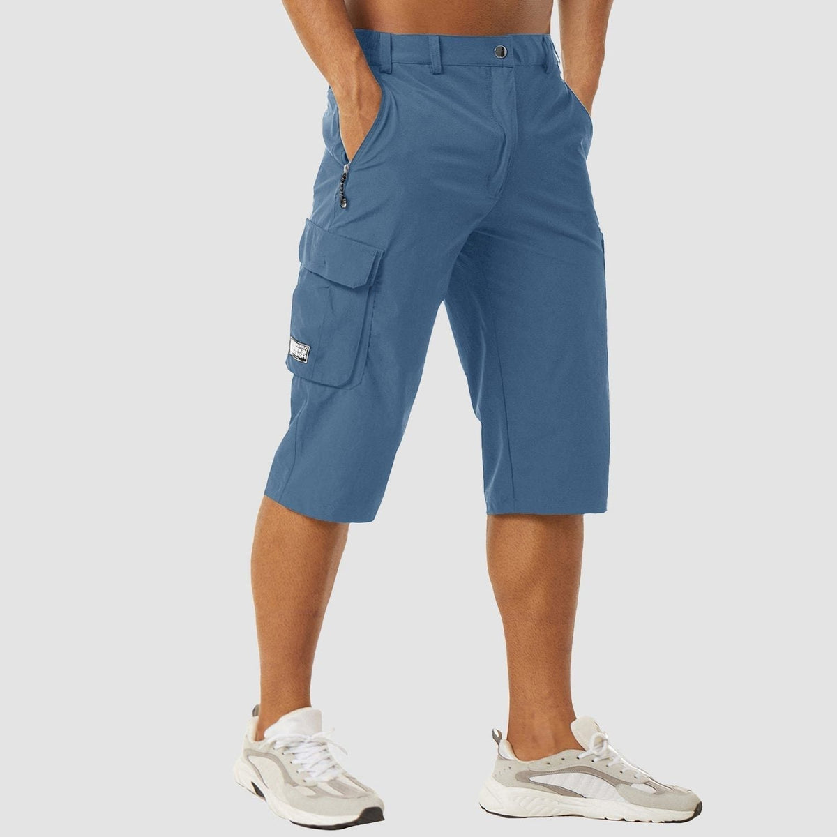 Stretch Fit Cargo Shorts with Welt Pockets for Men