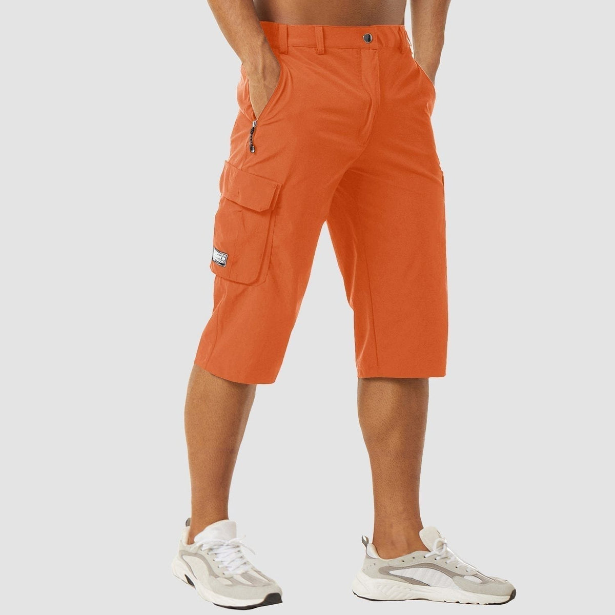 Stretch Fit Cargo Shorts with Welt Pockets for Men