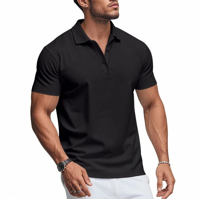 Stretch Short Sleeve Polo Shirt for Men
