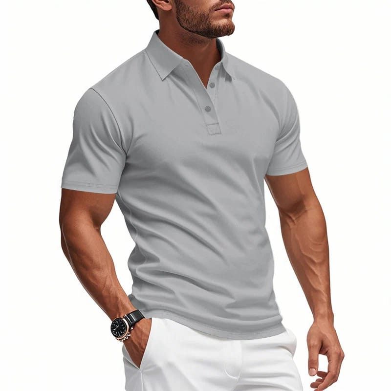 Stretch Short Sleeve Polo Shirt for Men