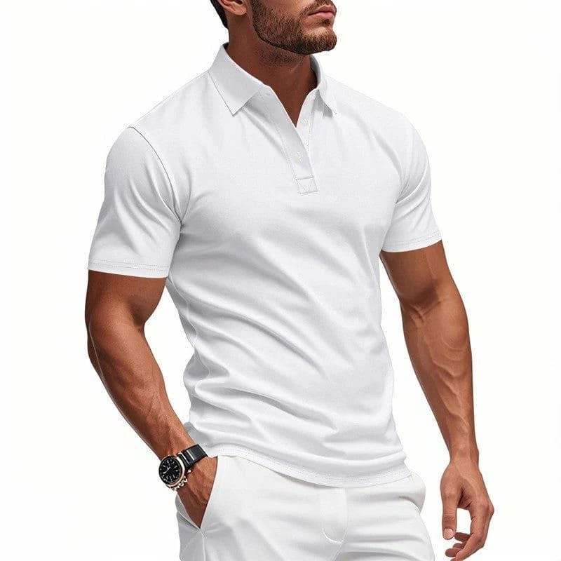 Stretch Short Sleeve Polo Shirt for Men