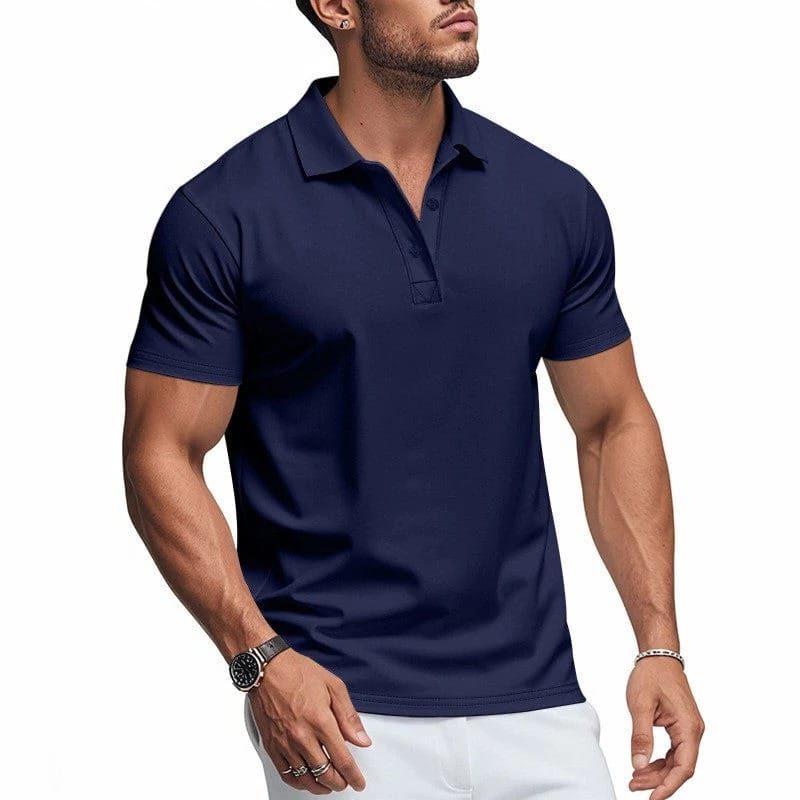 Stretch Short Sleeve Polo Shirt for Men