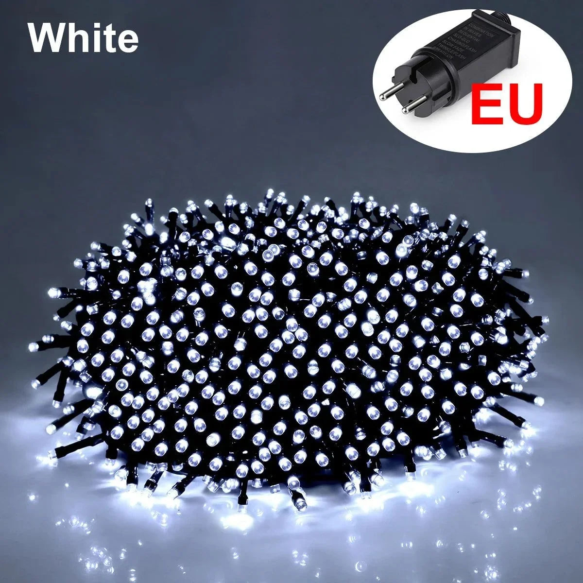 String Lights | Warm White LED & Weather-Resistant | Plug-In