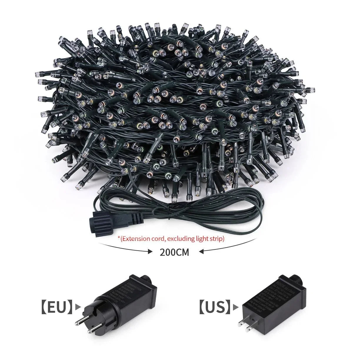 String Lights | Warm White LED & Weather-Resistant | Plug-In