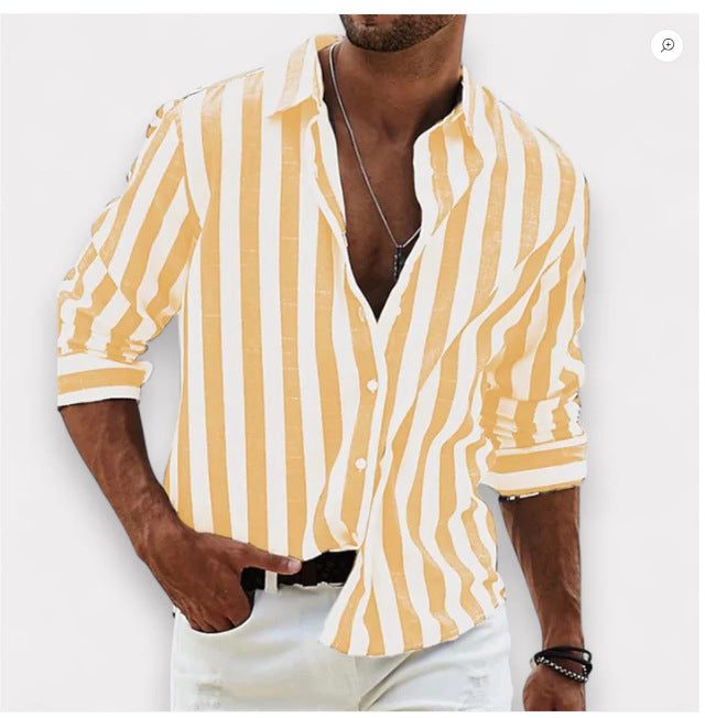 Striped Button-Down Shirt for Men