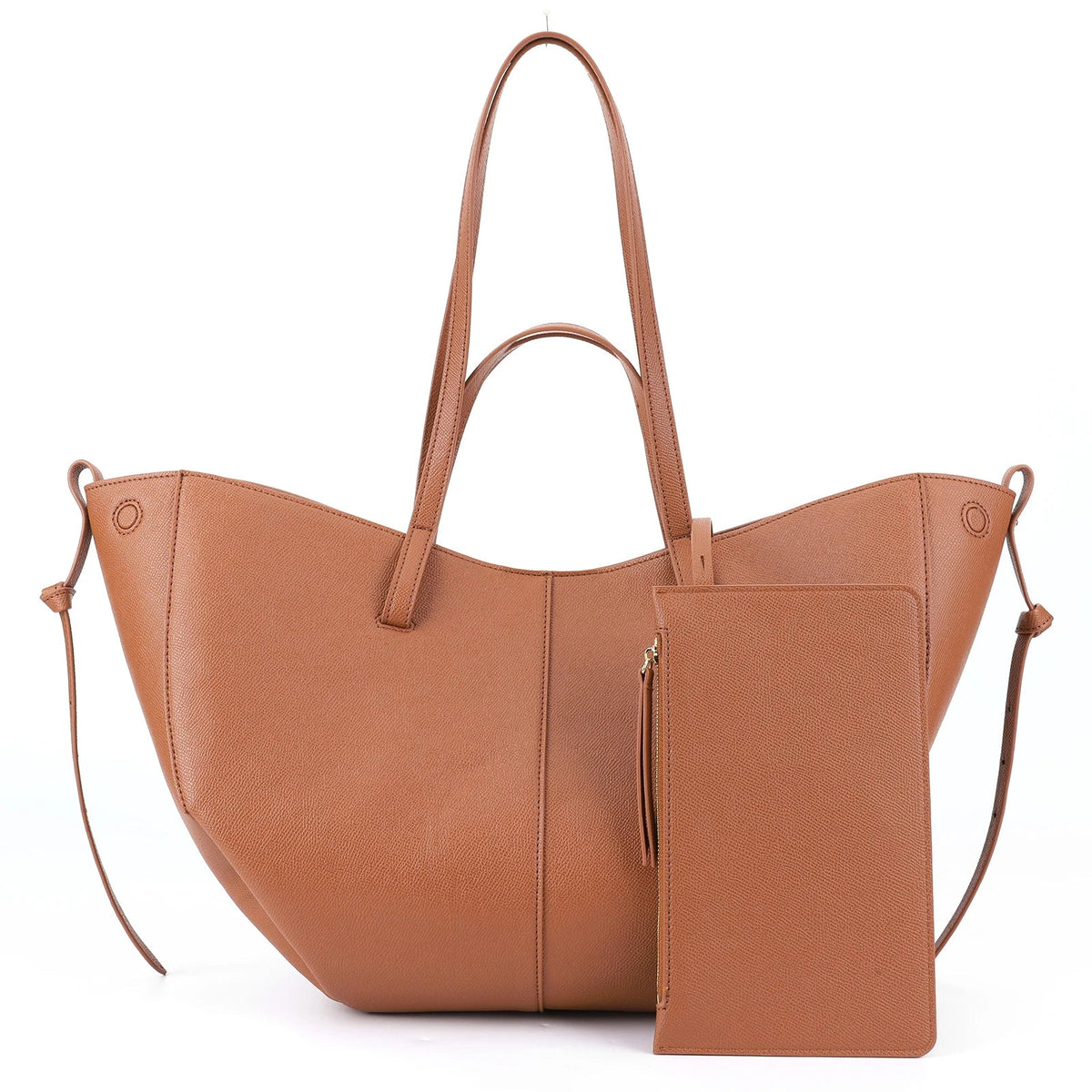 Women's Curved-Bottom Tote Bag with Adjustable Strap