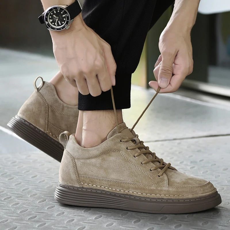 Suede Lace-Up Loafers for Men