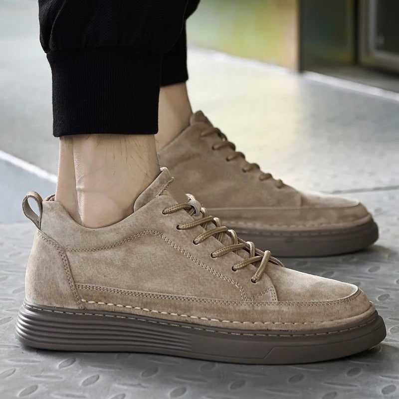 Suede Lace-Up Loafers for Men
