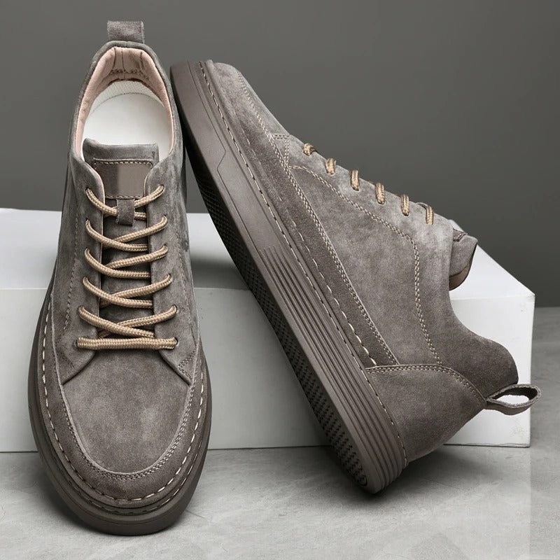 Suede Lace-Up Loafers for Men