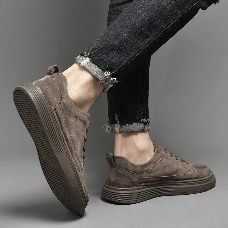 Suede Lace-Up Loafers for Men