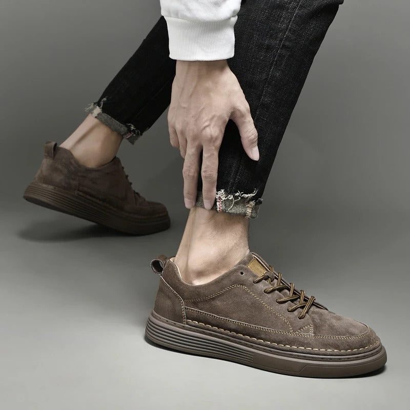 Suede Lace-Up Loafers for Men