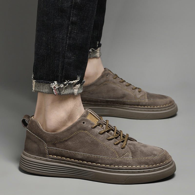 Suede Lace-Up Loafers for Men