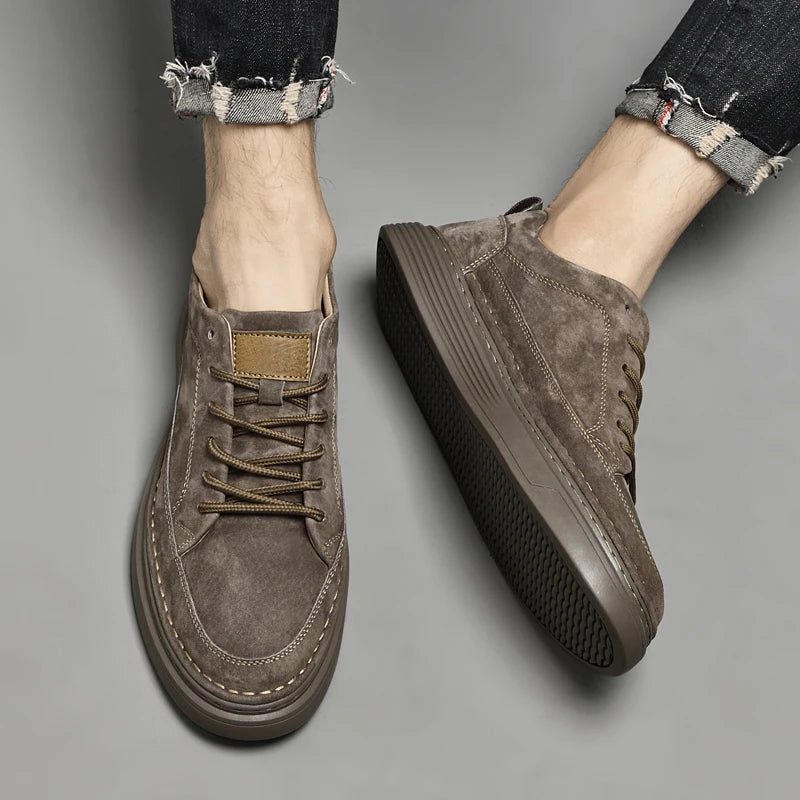 Suede Lace-Up Loafers for Men