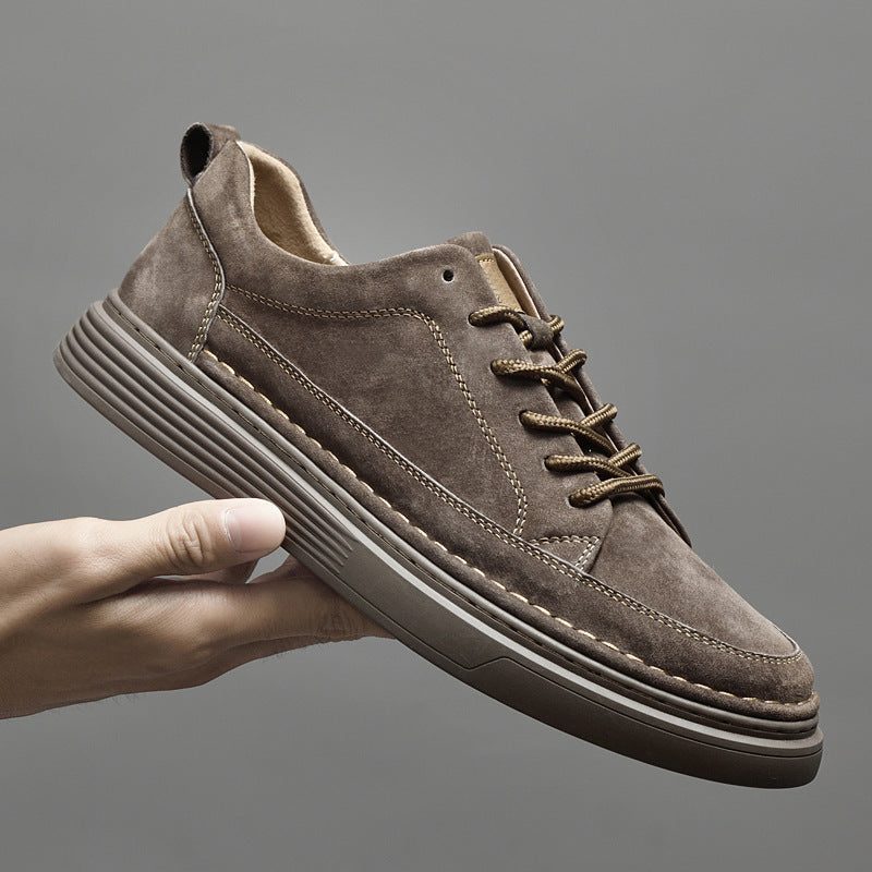 Suede Lace-Up Loafers for Men