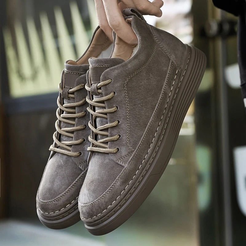 Suede Lace-Up Loafers for Men