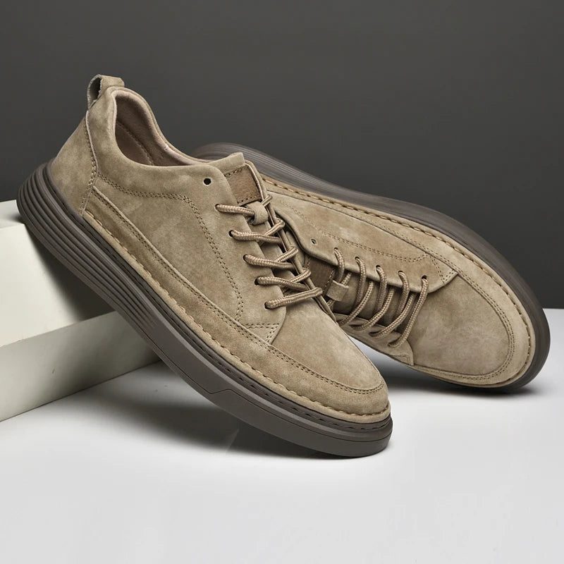 Suede Lace-Up Loafers for Men