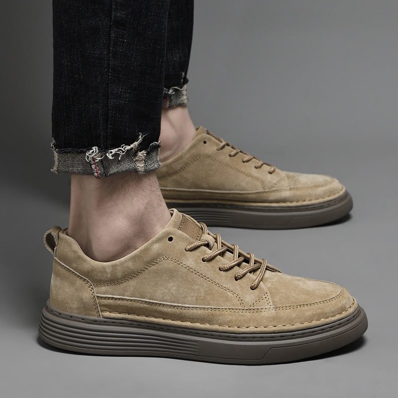 Suede Lace-Up Loafers for Men