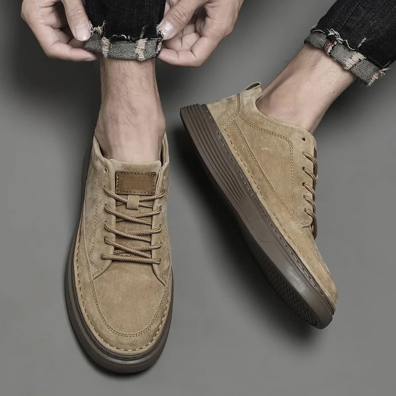 Suede Lace-Up Loafers for Men