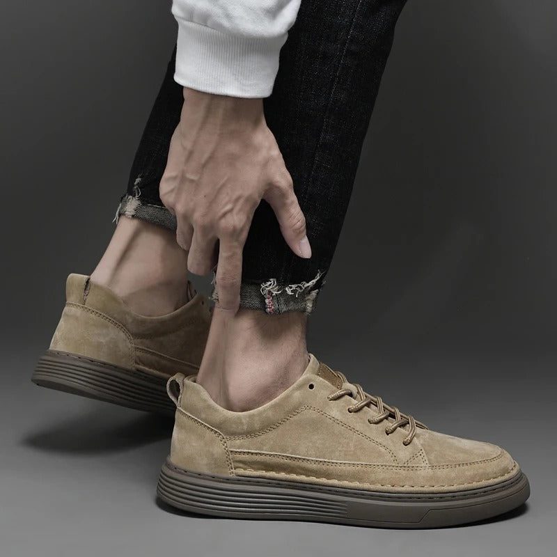 Suede Lace-Up Loafers for Men