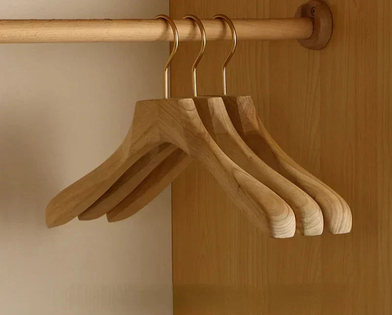 Suit & Trouser Hangers | Wide-Shoulder Camphor Wood | Set of 2