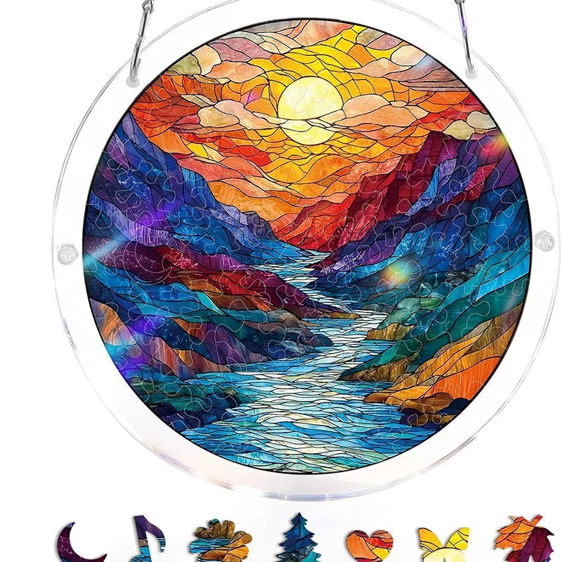 Sun Catcher | Shatterproof Acrylic & UV-Resistant | Ocean-Inspired Mosaic