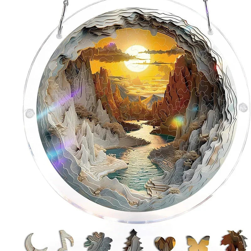 Sun Catcher | Shatterproof Acrylic & UV-Resistant | Ocean-Inspired Mosaic