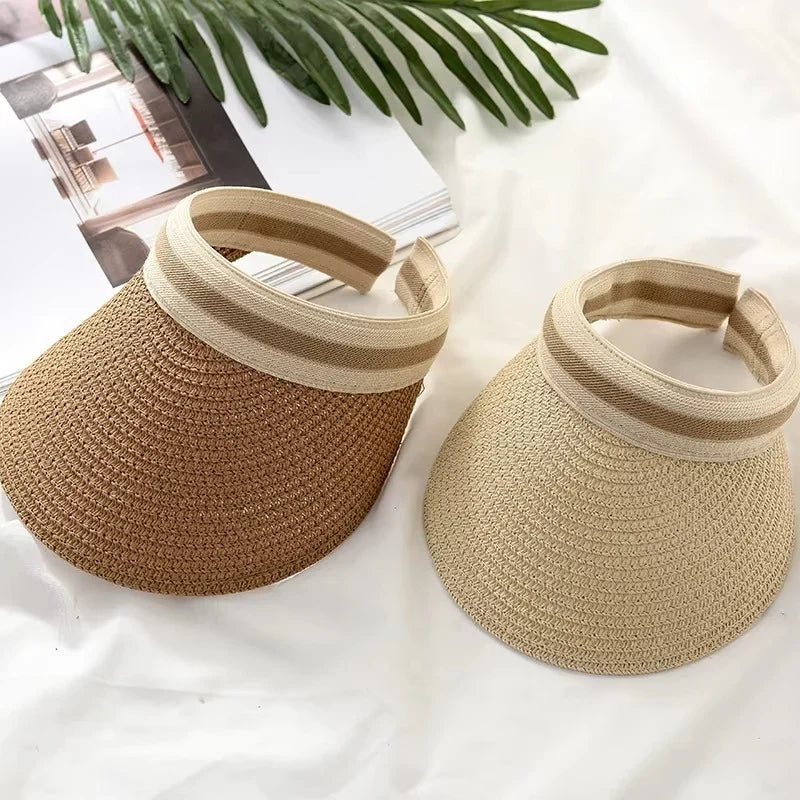 Sun Visor Hat | Straw Wide Brim & UV Protection