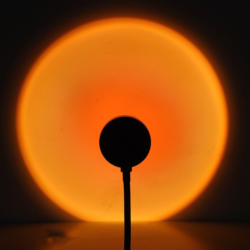 Sunset Lamp LED Projector Light with Adjustable Neck and Night Projection Ocean Wave