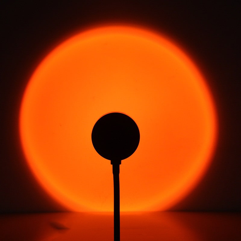 Sunset Lamp LED Projector Light with Adjustable Neck and Night Projection Ocean Wave