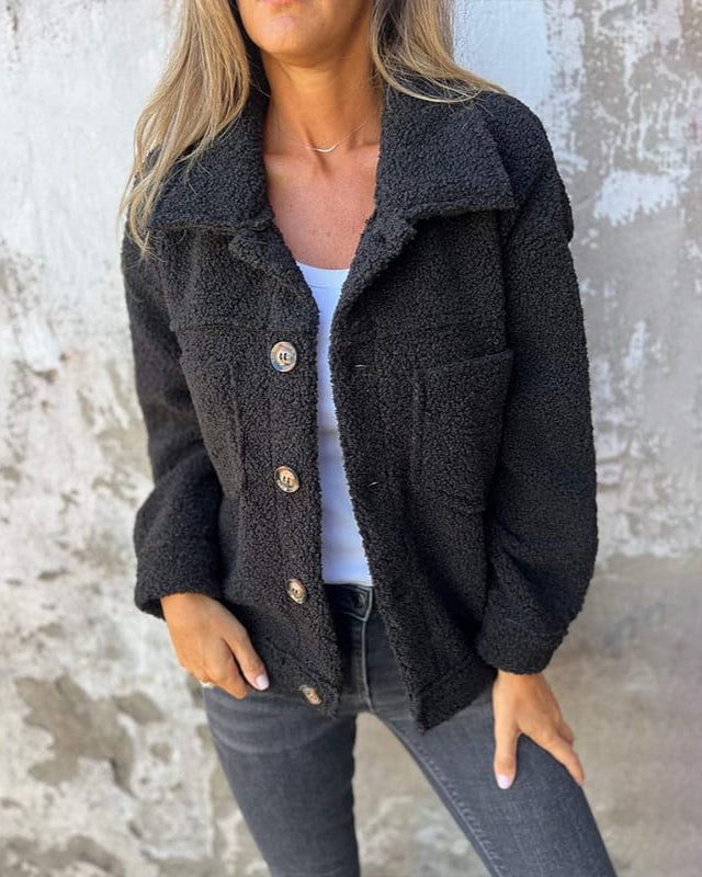 Suri | Quilted Button-Front Jacket with Chest Pockets for Women