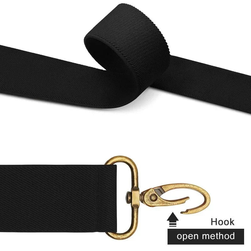 Suspenders | X-Back Adjustable & Lightweight | 4 Removable Clips