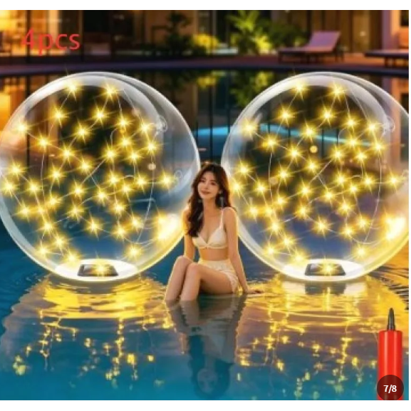 Swimming Pool Lights LED Floating Solar Inflatable Sphere