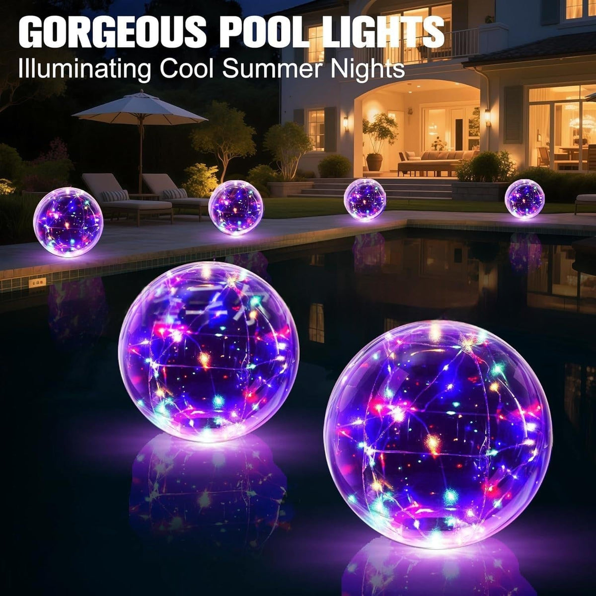 Swimming Pool Lights LED Floating Solar Inflatable Sphere