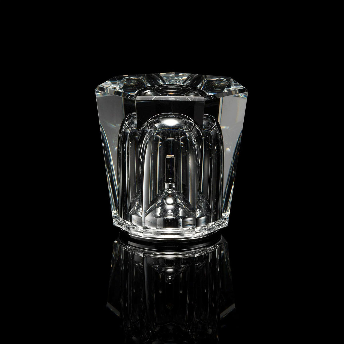 Table Lamp | Diamond-Cut Crystal Prism Shade & USB Rechargeable