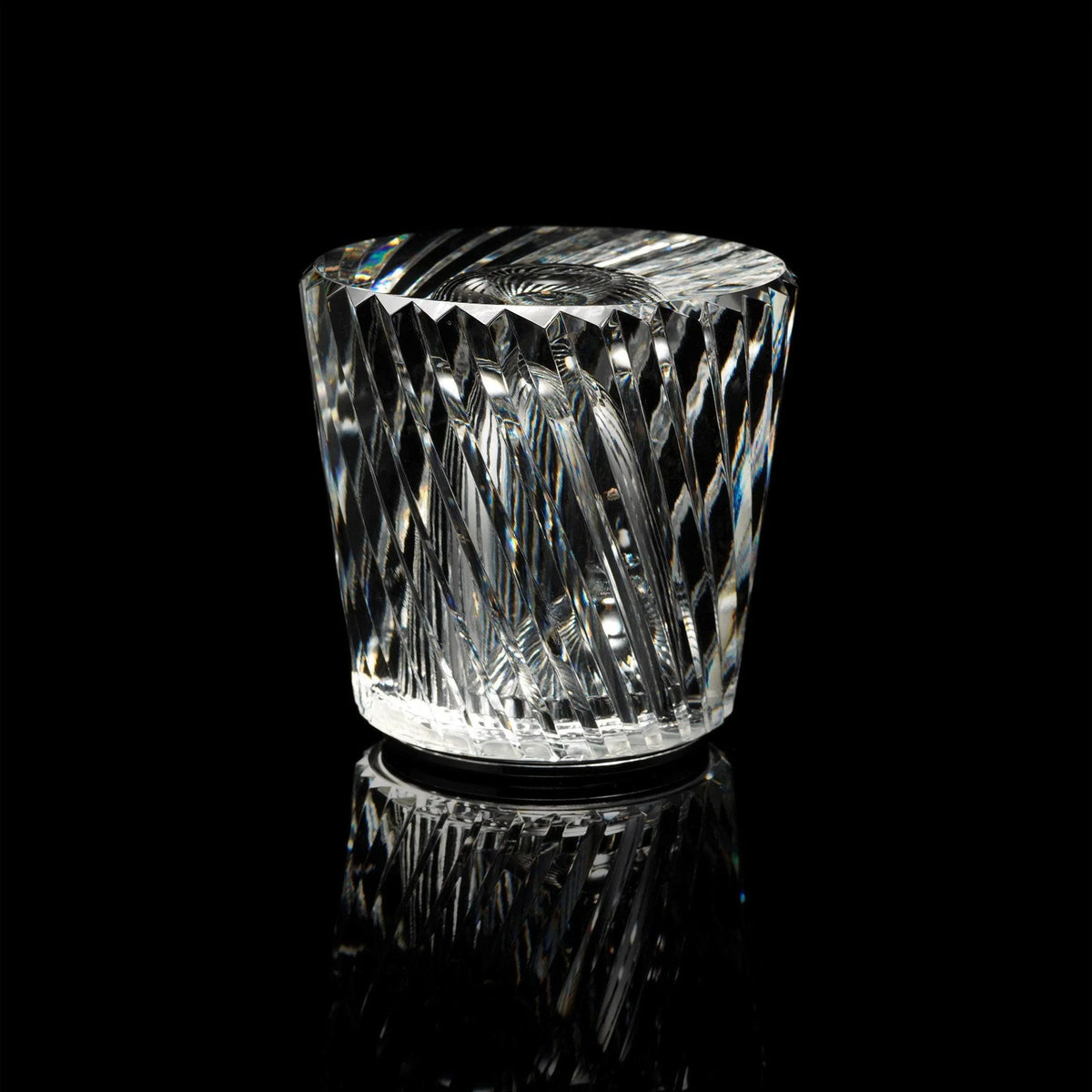 Table Lamp | Diamond-Cut Crystal Prism Shade & USB Rechargeable