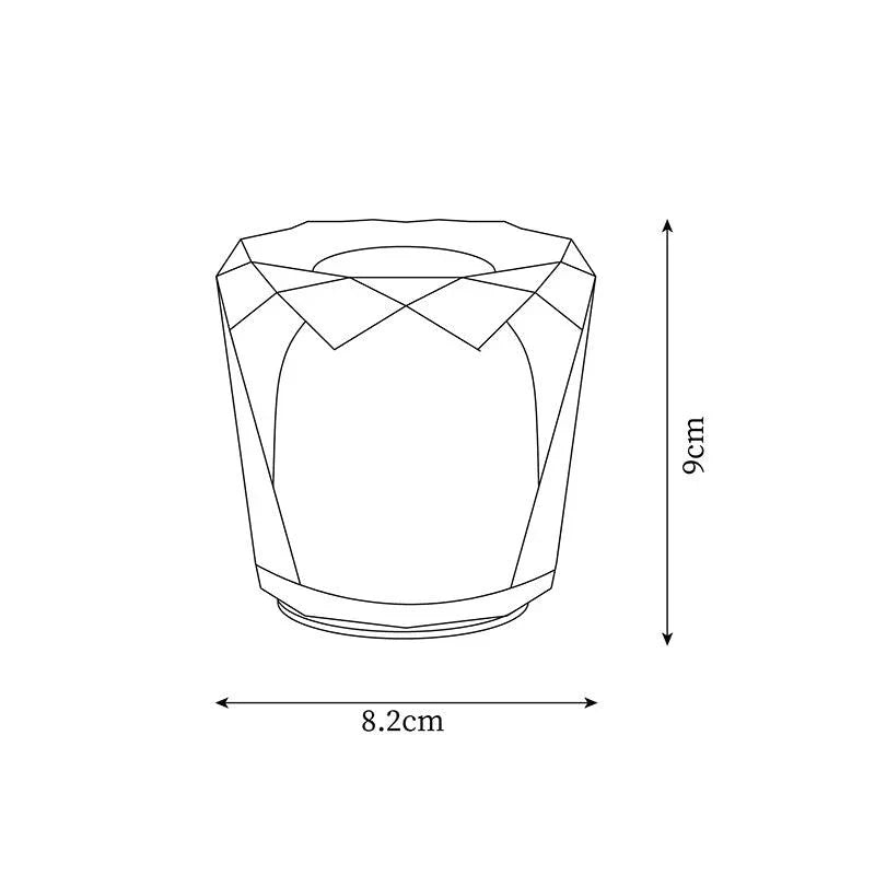 Table Lamp | Diamond-Cut Crystal Prism Shade & USB Rechargeable