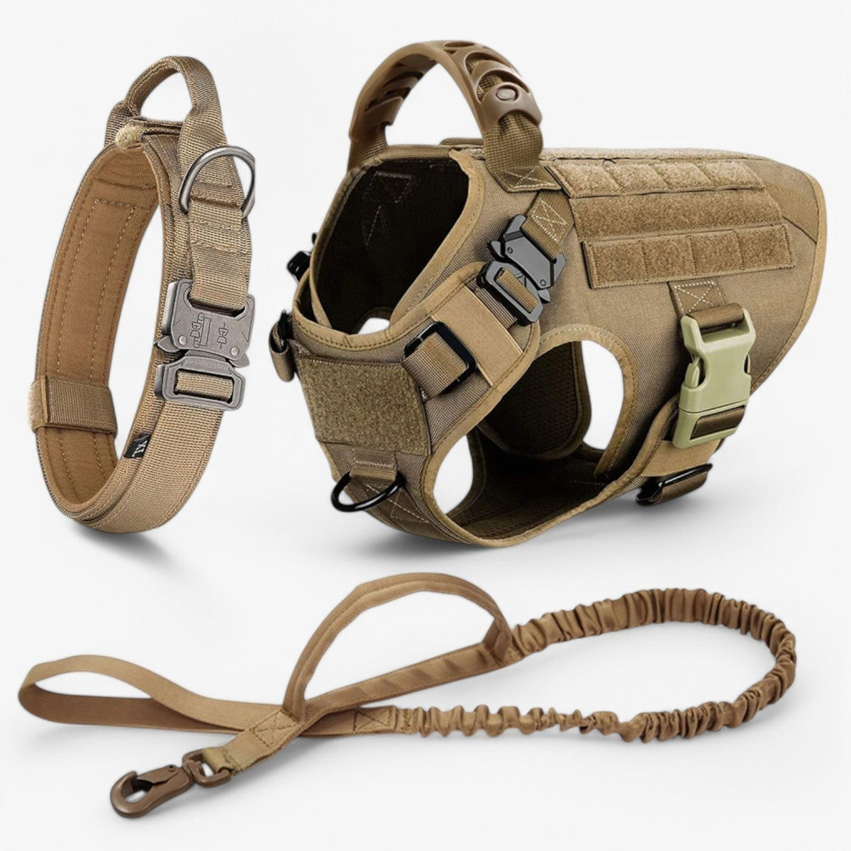 Tactical Dog Harness No Pull Non Vest with Molded Handle and Quick Release Buckle